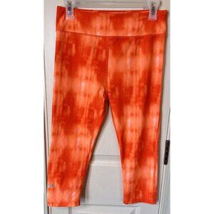 Under Armour HeatGear Womens Med Orange Compression Athletic Capris